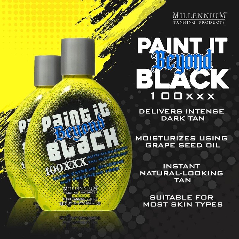 Millennium Tanning Paint it Beyond Black 100 XXX Dark Tanning