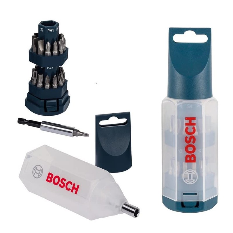 BOSCH 2607017404 Screwdriver Bit Set, Blue, 25 Pieces