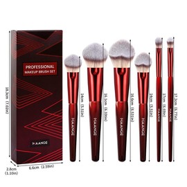 Maange Heart Shaped Makeup Brush Set, 6 Counts/set Professional Makeup Brush with Soft Bristles, Makeup Tool for Women & Girls, Makeup Sets for Beginners