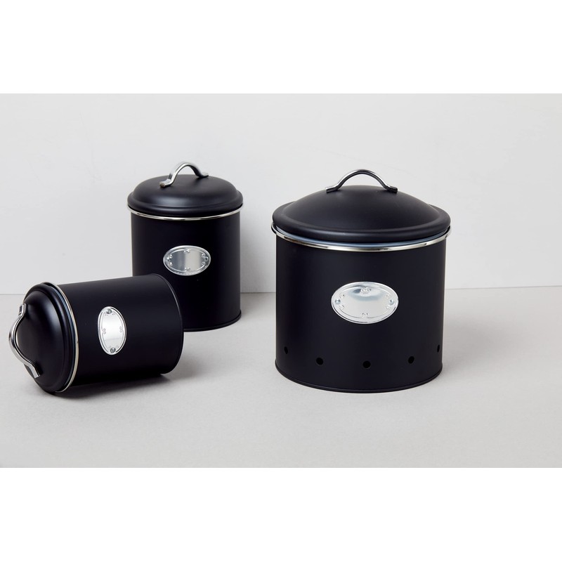 WENKO storage container Nero, airtight container, waterproof, made of lacquered