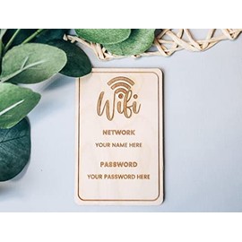 WiFi Password Wooden Magnet | Short Term Rental Properties | Short Term Rental sign | Office - Doctors office - Restaurant - Home WiFi Sign