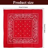 KEWUF 3 Stück bandana damen, bandana rot, halstuch damen, kopftuch
