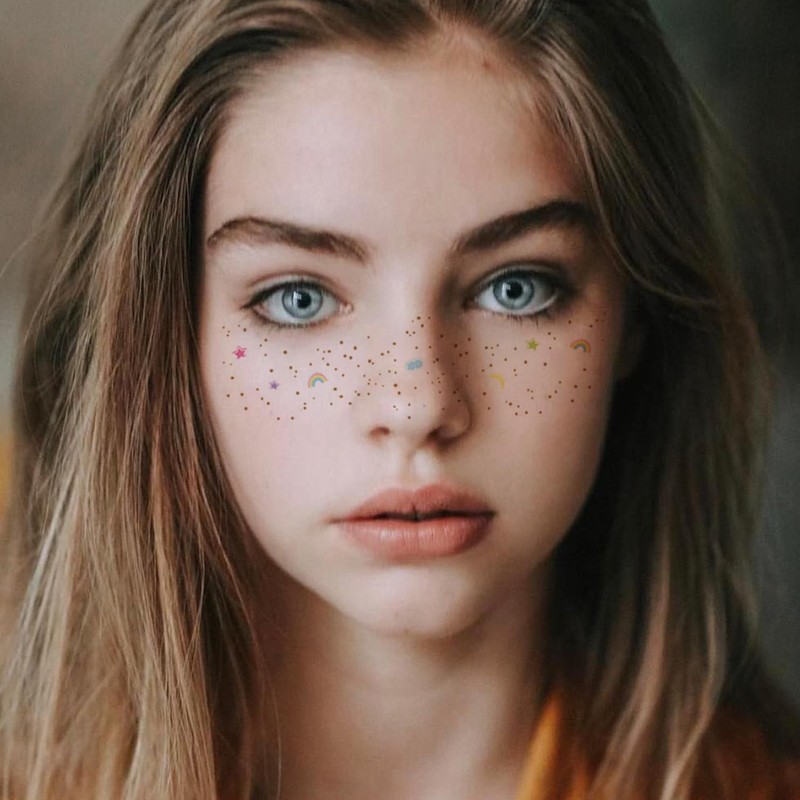 14 Sheets Face Temporary Tattoos Stickers for WomenGlitter Butterfly Heart