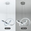 MAYNA Modern Chandelier with Remote Control, Dimmable LED Chandelier with