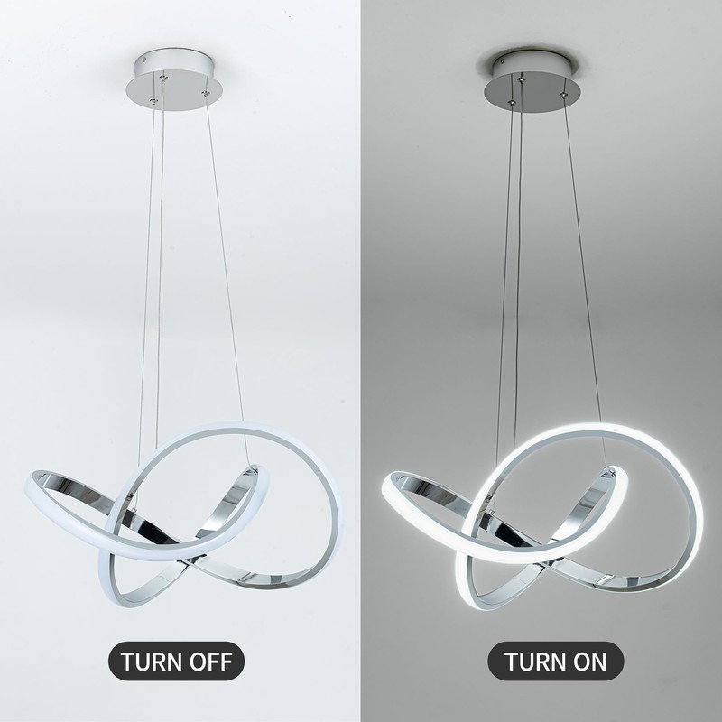 MAYNA Modern Chandelier with Remote Control, Dimmable LED Chandelier with