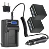 Kastar 2-Pack AG-VBR89 Battery and LCD AC Charger Compatible with