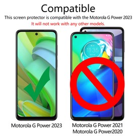JOKITA 3 Pack Screen Protector for Motorola Moto G Power (2023)+3 Pack Camera Lens Protector,9H Hardness, Upgrade Edge Protection,Scratch-Resistant, HD Clarity, Anti Fingerprint, Bubble Free.