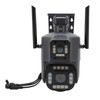 Smart Outdoor Camera 4MP Wireless Three Lens Remote Monitor Auto