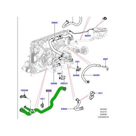 Genuine Land Rover Bottom Radiator Hose w Sensor LR040733 LR2 RANGE ROVER EVOQUE 2.0