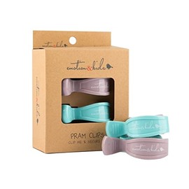 Emotion & Kids Pram Clip Pair, Elderberry/Aqua