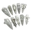 Shimmer y2k handmade nail tips - square (length - parts