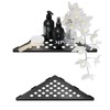 2 Pack Recessed Corner Shower Shelves,10" Slot Design Shower Caddy