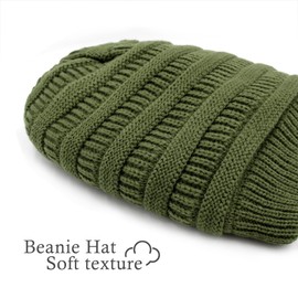 ACCEHUT ZBYMM14LGN - Gorro de lana (verde militar), Verde militar, One Size