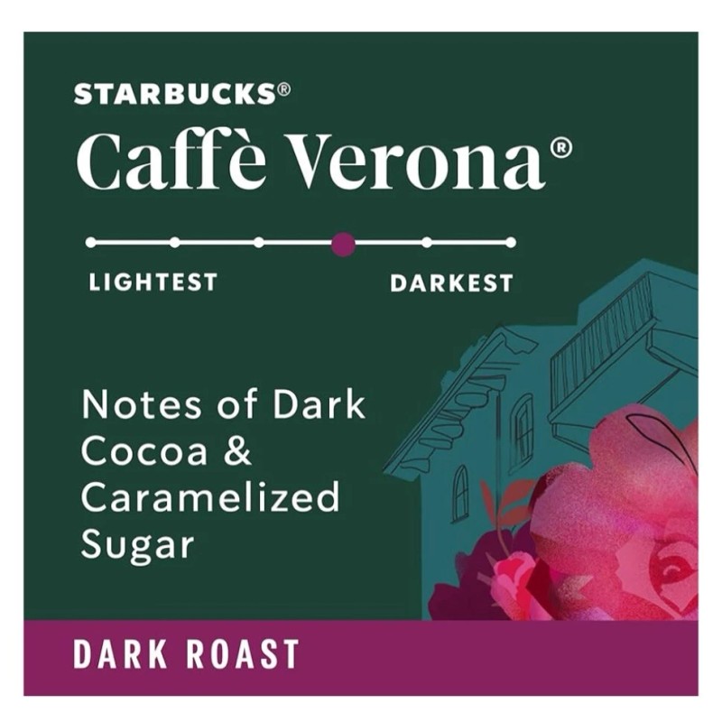 Starbucks Ground Coffee, Dark Roast Caffè Verona, 100% Arabica, 1
