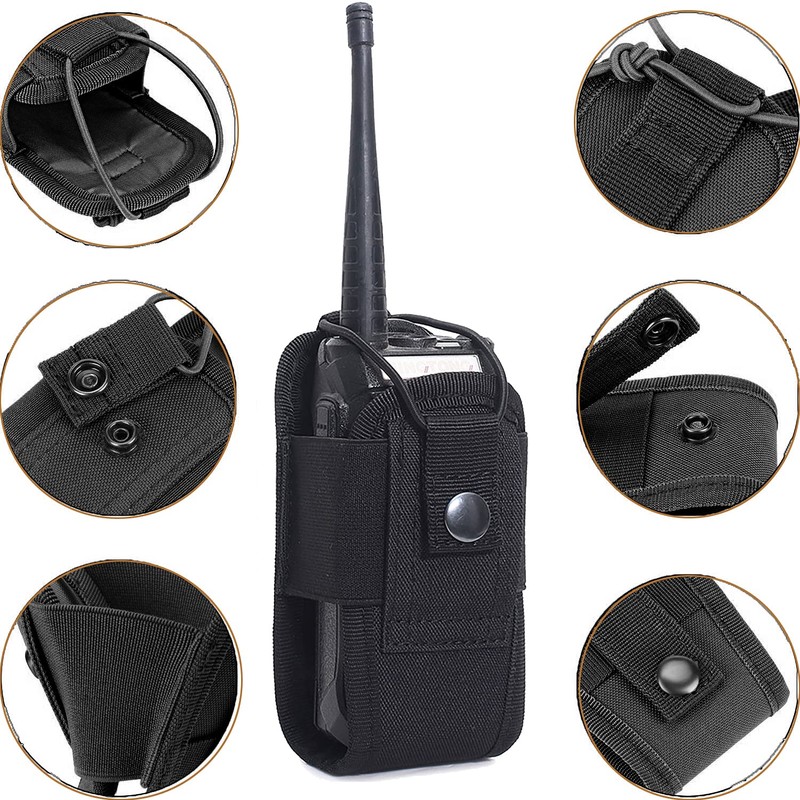 Litensh Molle Radio Holder Holster Tactical Walkie Talkie Pouch Case