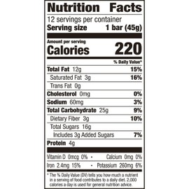 Larabar Chocolate Chip Cookie Dough, Gluten Free Vegan Fruit & Nut Bar, 1.7 oz Bars, 12 Ct