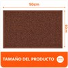 Genérico Tapete Liso 90 X 60 Cm Atrapa Polvo (Brown,