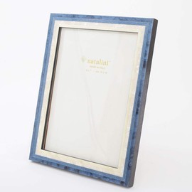 NATALINI Made in Italy Natalini Picture Frame, Handmade, Bergamo, Blue, Blue, White, Interior, Wooden, Photo Holder