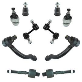 TRQ Front Steering & Suspension Kit Ball Joint Sway Bar Stabilizer Link Tie Rod Compatible with 2007-2008 Acura TL