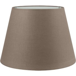 Wogati® Premium Lampshade, E14/E27, Cotton, Various Sizes and Colours, Colour: Brown, Size: L, Lampshade for Floor Lamp, Hanging Lamp, Table Lamp