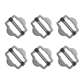 uxcell 6Pcs Metal Adjuster Slide Buckles, 25mm Webbing Strap Roller Pin Clip Buckle Tri Glide for Vest, Suit, Bag Replacement Part (Black)