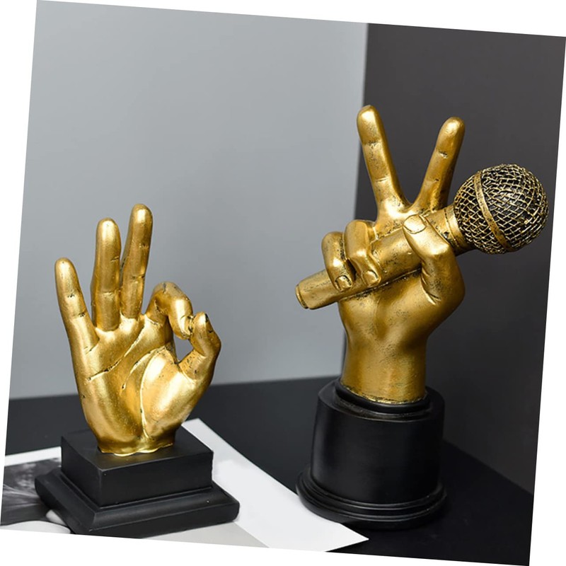 Ciieeo Desktop Ornaments Decorative Knick Knacks Desk Topper Sculpture Hand