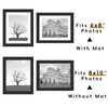 SNXJWA Black 8x10 Picture Frame with Mat for 6x8 Display,