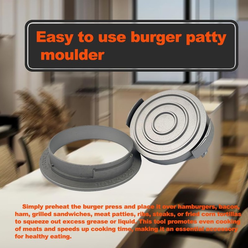 Hamburger Press, Smash Burger Press Flat, Burger Smasher for Griddle,
