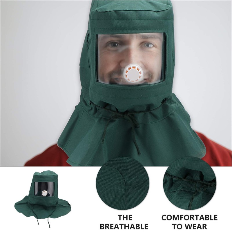 Outanaya Sandblasting Helmet Protective Dust Mask for Abrasive Work Comfortable