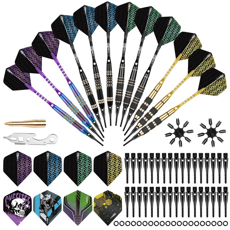 CyeeLife Darts Plastic Tip,Professional Soft Tip Darts Set for Electronic