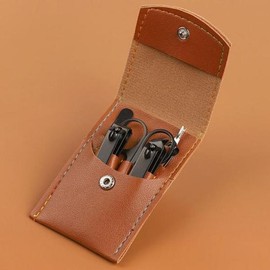Other brands Nail Care Black Nail Clippers 7-Piece Pouch Gift Promotional Nail Trimming Set - Black/Black / 네일케어 블랙 손톱깍이 7종 파우치 답례품 판촉 손톱정리 세트 - 블랙/블랙