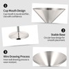 TJ 2 Pcs Stainless Steel Martini Glasses 6.5oz Metal Martini