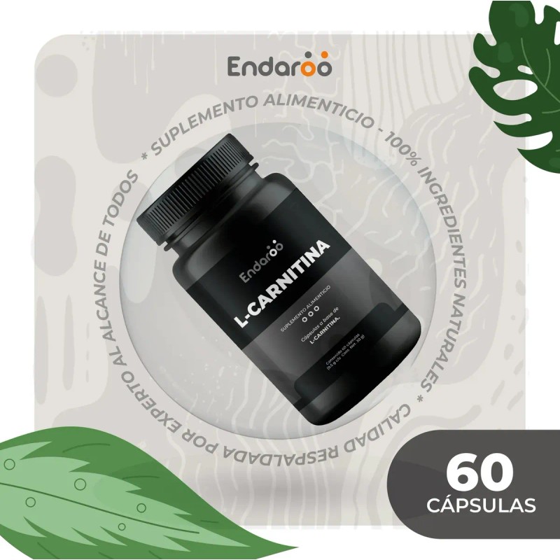 Carnitina Endaroo 1000mg Energía Rendimiento Deportivo Cápsulas