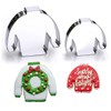 Ugly Christmas Sweater Cookie Cutter Set, 2 Piece, 4.2" Wide
