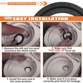 RV Toilet Seal, 2 Pack Flush Ball Seal Gasket