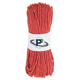 Paracord Planet Fluorescent Reflective 95lb Paracord – Type I Tactical Parachute Cord for Hiking, Camping, and Fishing – Scarlet Red (25 Feet)