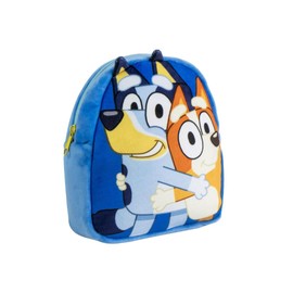 mybagstory - Rucksack Bluey Plüsch - Kinder 25x20x8 cm - extra weich - 1 Reißverschlussfach - Mini Kuscheltasche für Kindergarten, Kindergarten, Ausflüge oder Geschenke