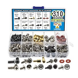 310pcs PC Computer Screw Standoffs Assortment Kit for Hard Drive Computer Case Motherboard Fan Power Graphics