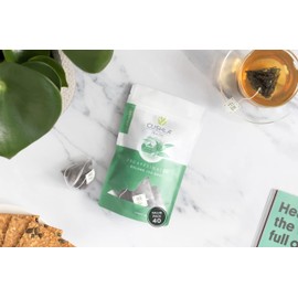 Decaf Oolong Tea Bags Value Pack, Decaffeinated Hot or Cold Brew, Smoky, Woodsy, Nutty Notes Delicate Toasty Finish - 40 Decaf Oolong Tea Bags