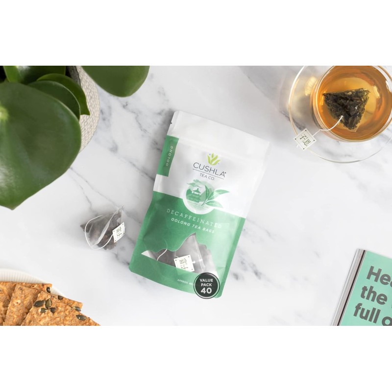 Decaf Oolong Tea Bags Value Pack, Decaffeinated Hot or Cold