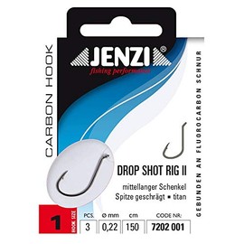 JENZI Drop-Shot Rig / Leader Size 1/0 Titanium Medium Length