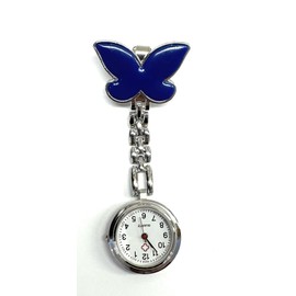 ICE Medical Aneroid Blood Pressure Sphygmomanometer Monitor, Stethoscope, Pen Light (Pen Torch), Tourniquet, Nurse Watch, Lanyard ID Card Holder - Starter Set (Blue with Butterfly Watch)