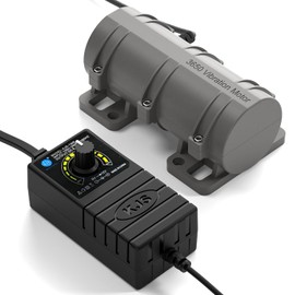 Motor eléctrico de 3800 RPM, motor de vibración DC 12 V, motor de cepillo de carbono de 10 W, con fuente de alimentación ajustable para silla de masaje eléctrica, cama, industria, tamizador, más vibradores