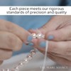 The Pearl Source White Freshwater Pearl Bracelet for Women -