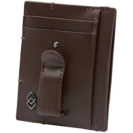 alpine swiss Double Diamond Mens RFID Money Clip Front Pocket Wallet Cordoba Brown