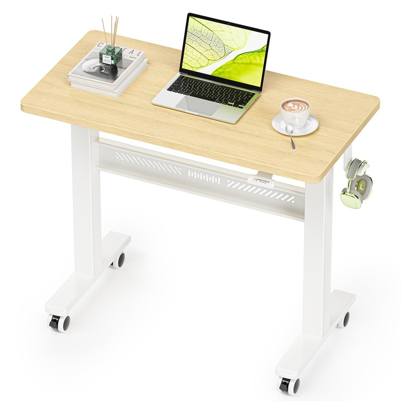WALKINGDESK Mobile Walking Pad Desk with Wheels, Pneumatic Small Rolling