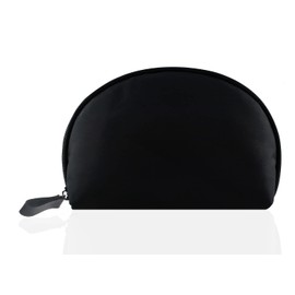 Bolsa de maquillaje pequeña para bolso portátil, impermeable, bolsa de maquillaje de viaje para mujer, Negro, Nailon