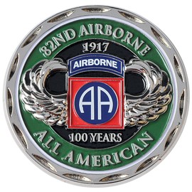 100 years 82nd Airborne Challenge Coin