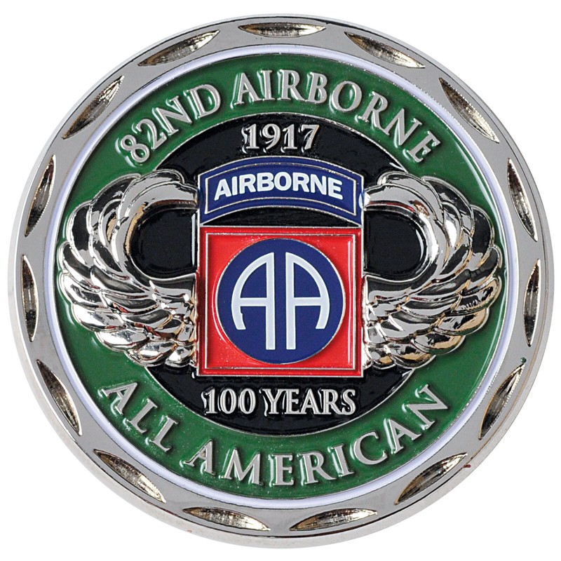 100 years 82nd Airborne Challenge Coin