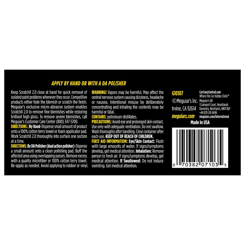 Meguiars G10307 7 Oz ScratchX